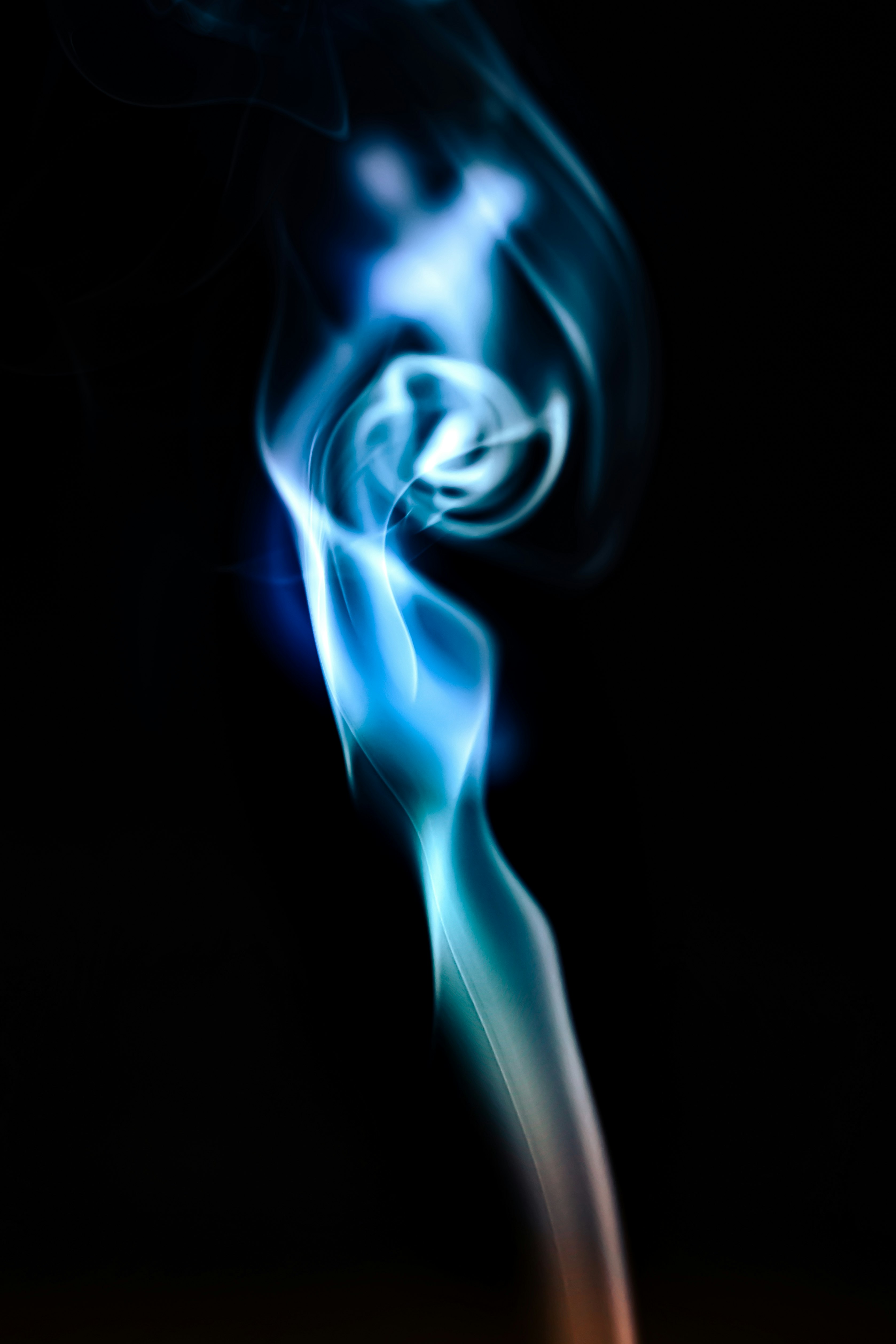 blue and white smoke illustration